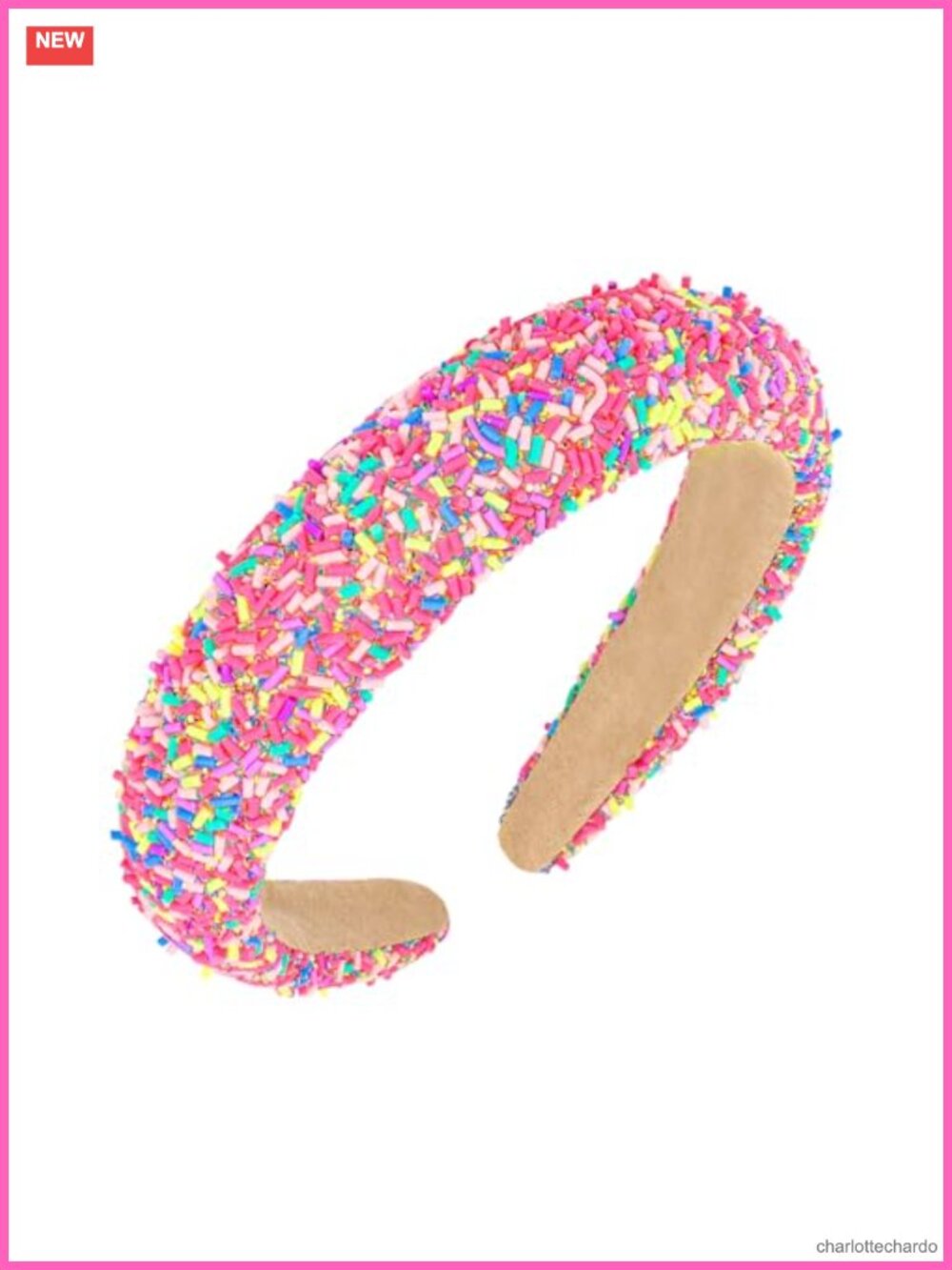 Wide Padded Sprinkle Headband Thick Donut Hairband Hair Accessory